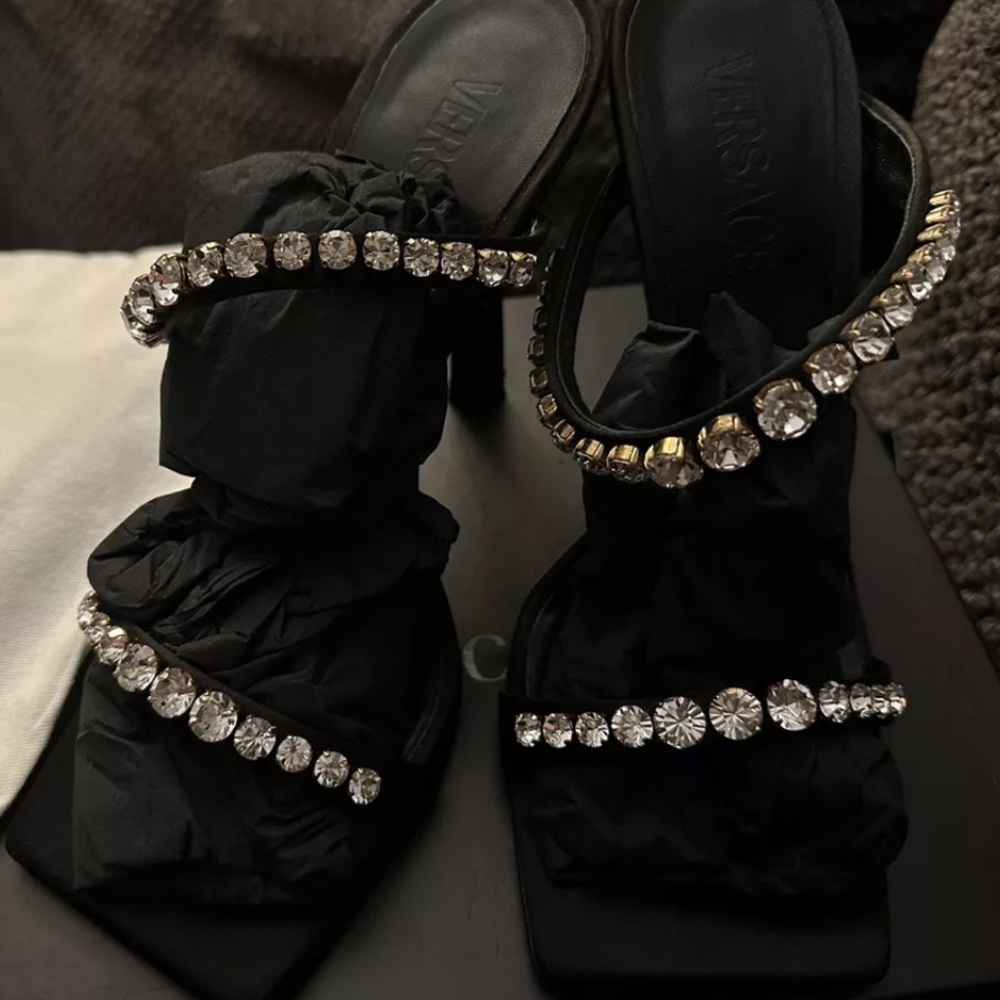 Versace crystal heels